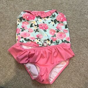 Ruffle Butts  flower tankini size 7